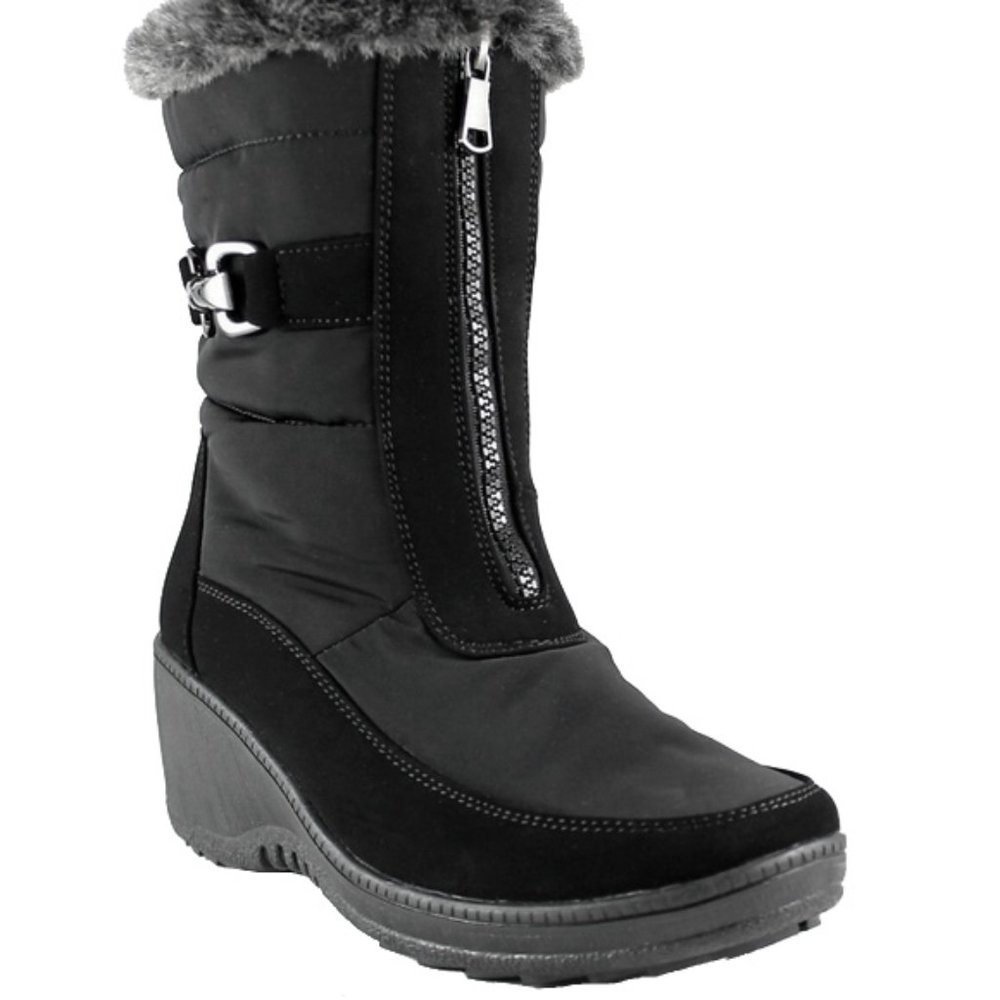 NEW! Aquatherm by Santana Canada Wynter Boots! 6 7 8  Black  Waterproof Faux Fur
